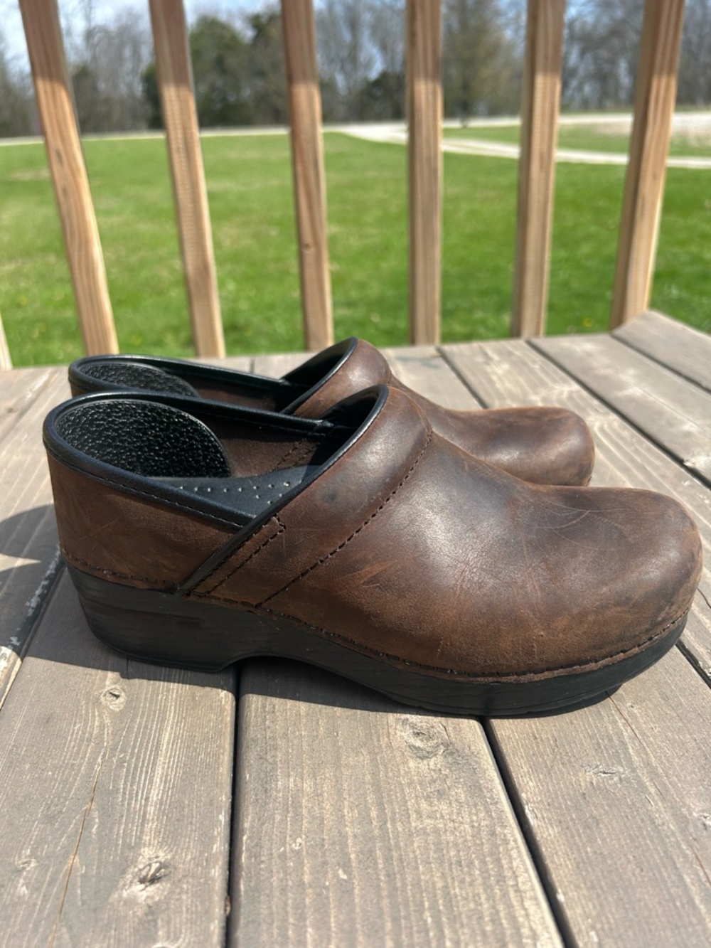 Dansko Brown Leather Clogs